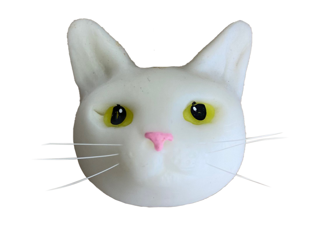 Llavero gato pompón blanco – Tienda Sonrisas de gato